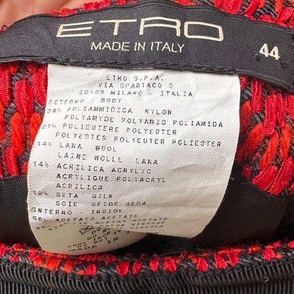 Etro Pink and Red Smocked Skater Mini Skirt - Picture 5 of 6